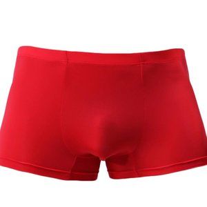 YuKaiChen Red Trunks Underwear Silk Boxer